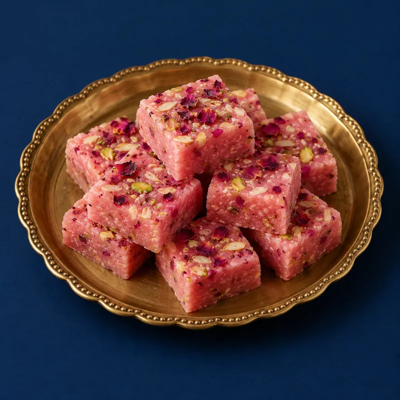 Rose Gulkand Barfi