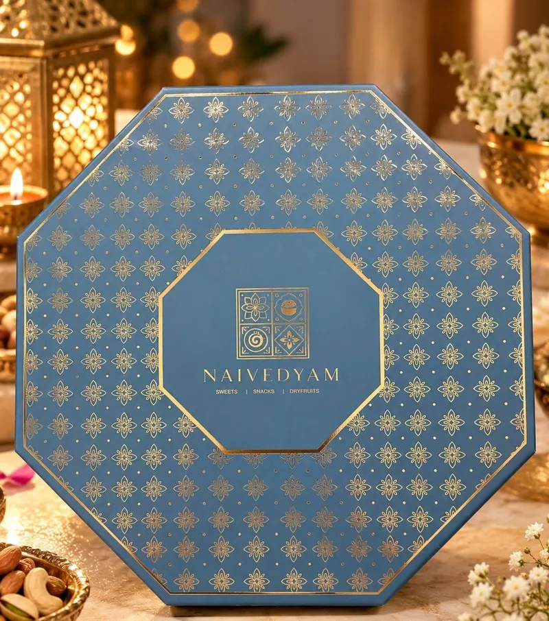 Blue Octagonal Box
