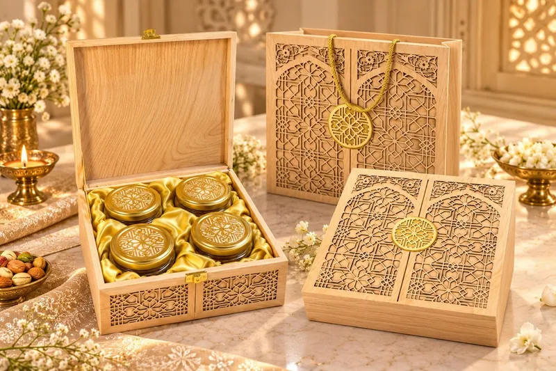 Natural-Tone Four-Jar Hamper
