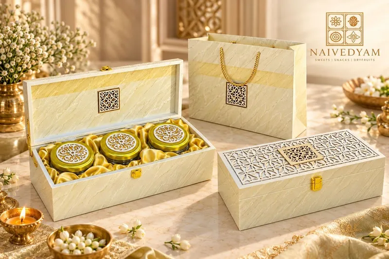 Ivory Three-Jar Hamper
