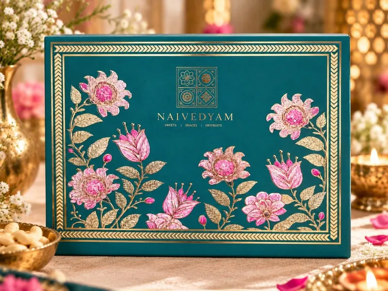 Teal Floral Box