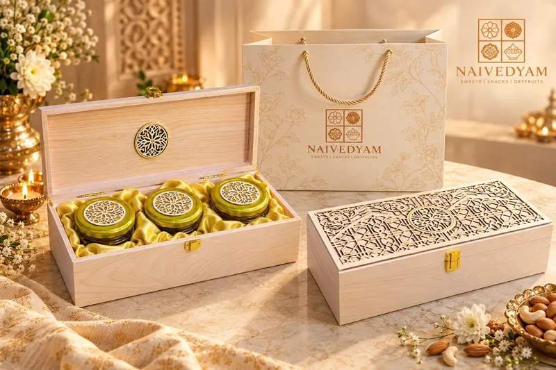 Cream Ornamental Three-Jar Hamper
