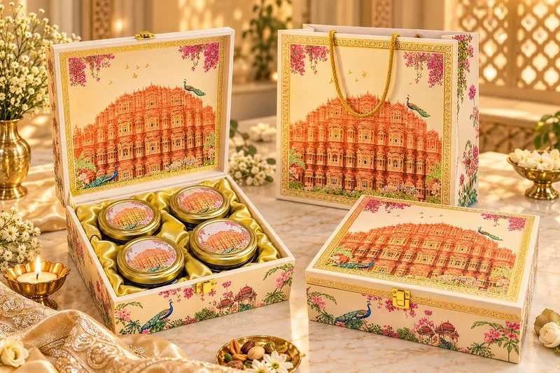 Pink Palace Four-Jar Hamper