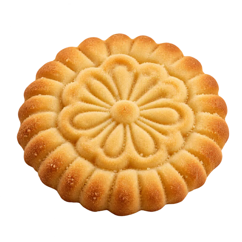 Illustrative classic butter cookie cutout