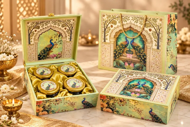 Garden Peacock Four-Jar Hamper